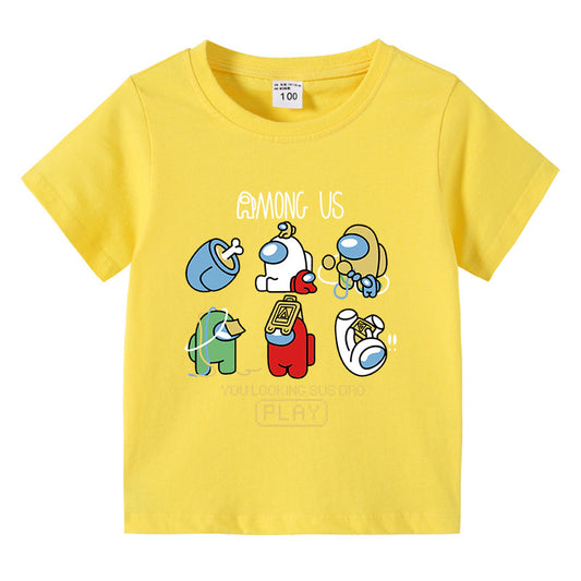 Children's summer short sleeved T-shirt