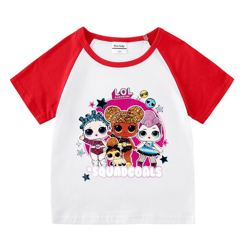Summer short sleeved T-shirt for boys and girls