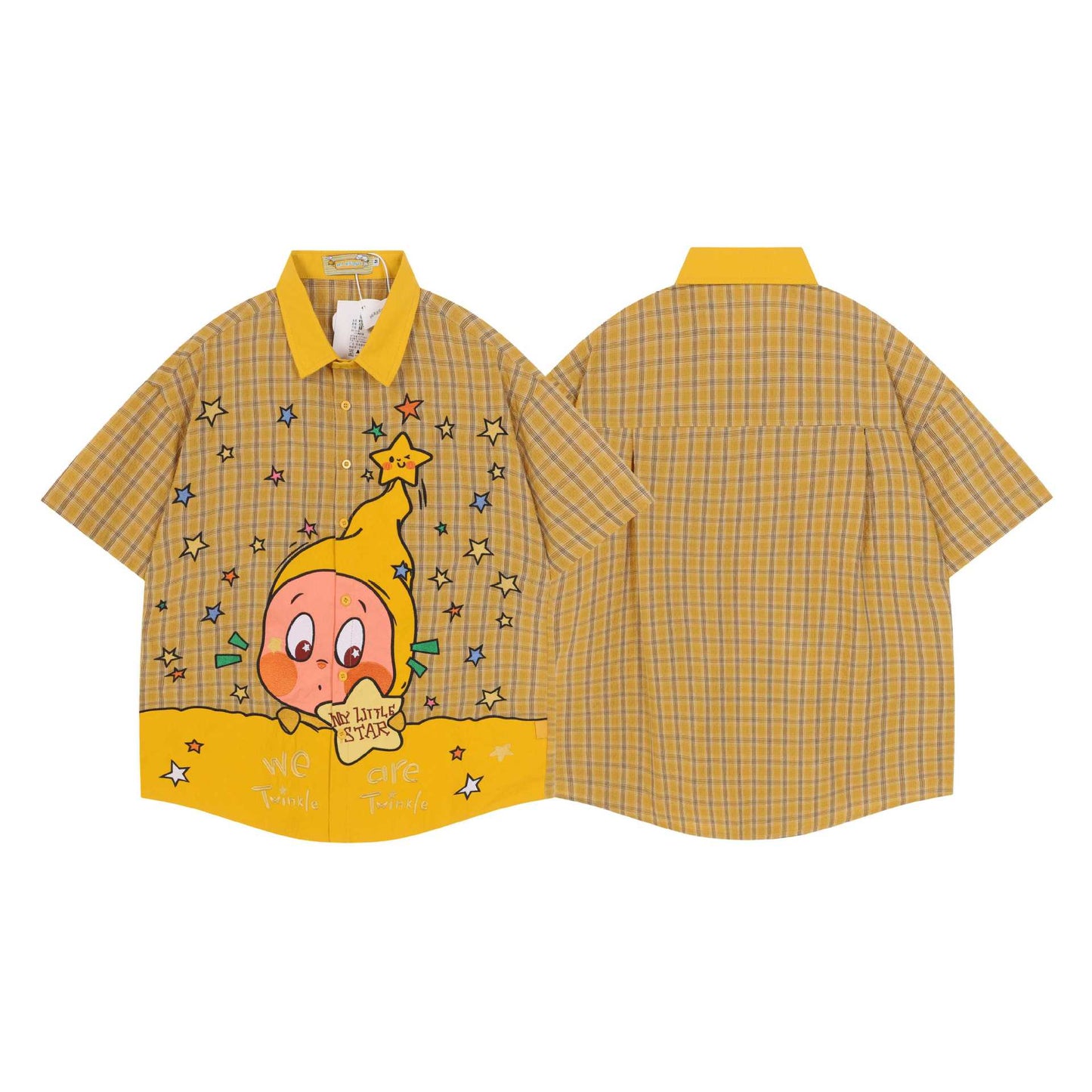 Embroidered Star Man Short Sleeve with Patchwork