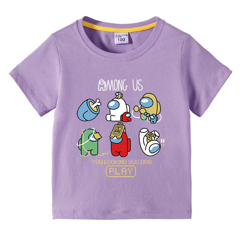 Children's summer short sleeved T-shirt