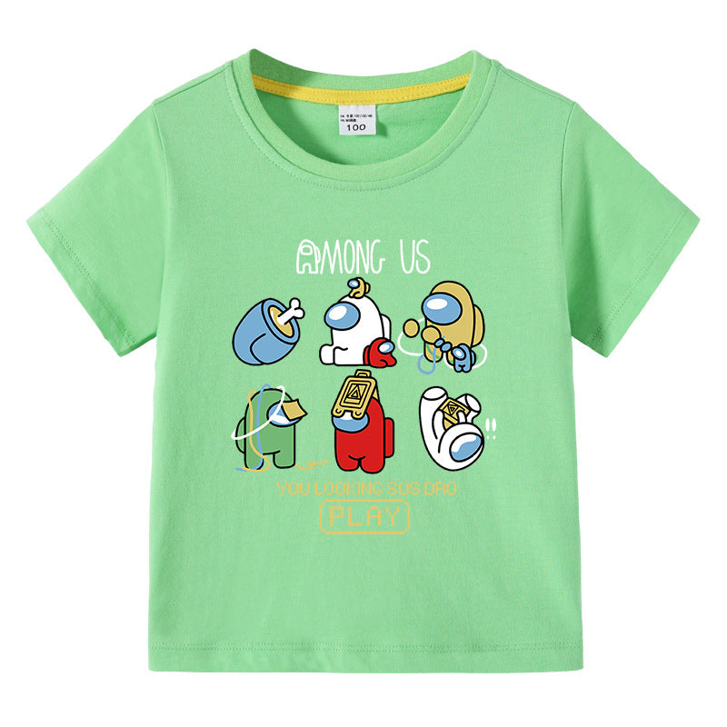Children's summer short sleeved T-shirt