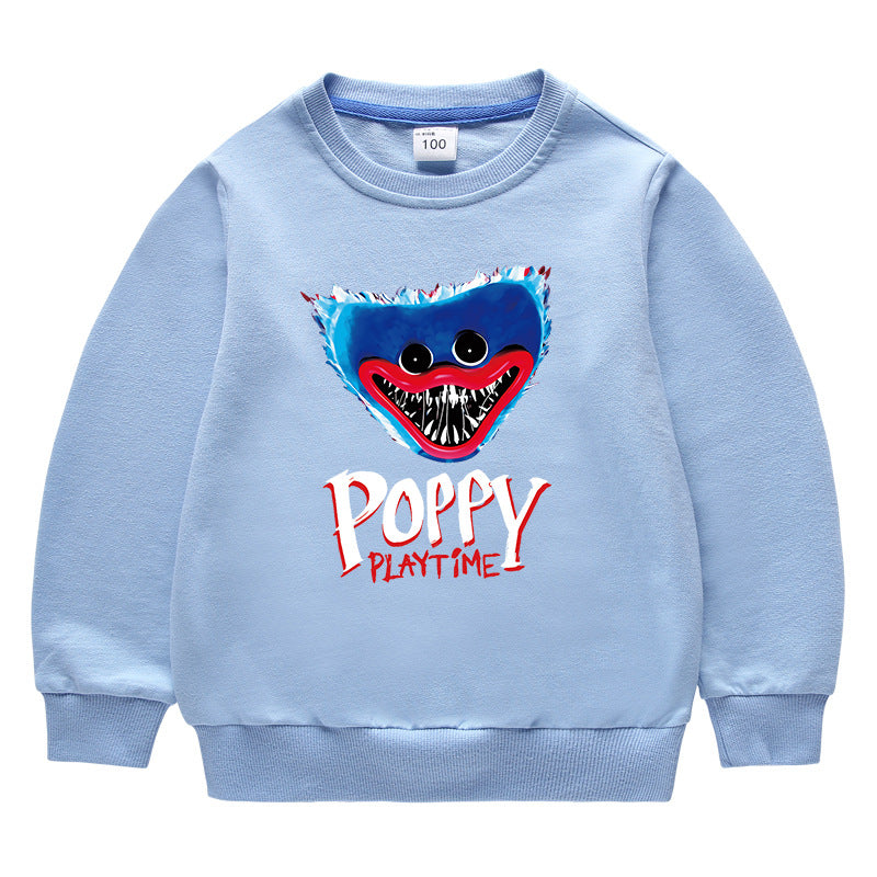 Small and medium-sized children's clothing round neck hoodie for children