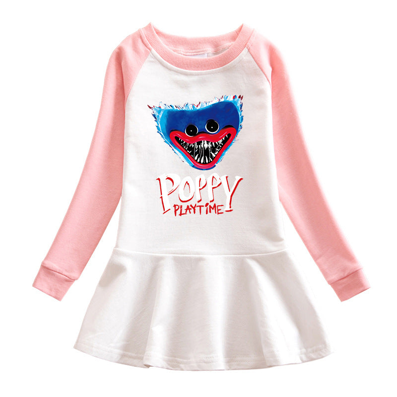 Cartoon hoodie girl dress