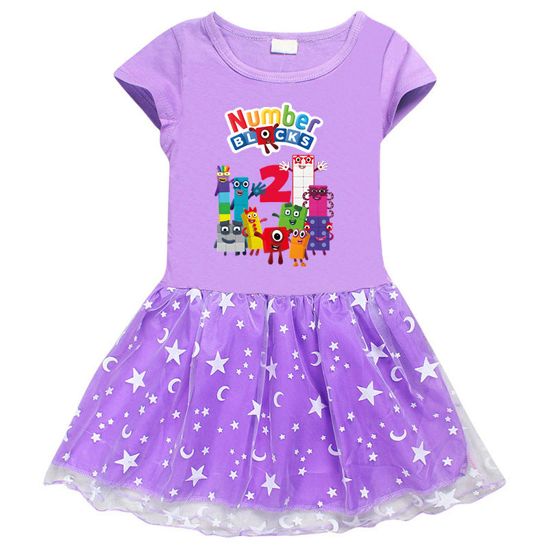 Girls' Half Sleeve Summer Dress
