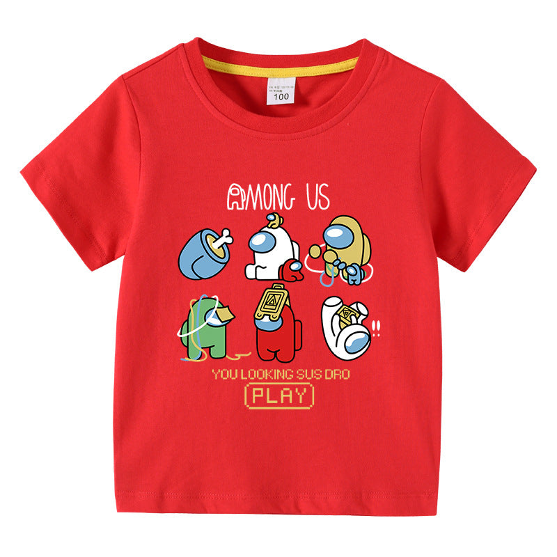 Children's summer short sleeved T-shirt