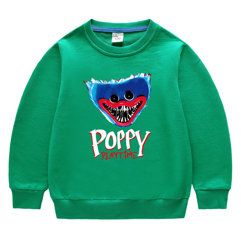 Small and medium-sized children's clothing round neck hoodie for children