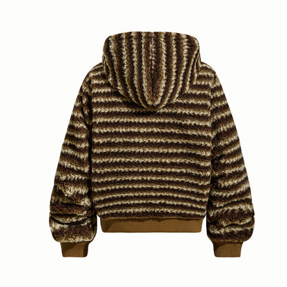 Baseball hooded cotton jacket