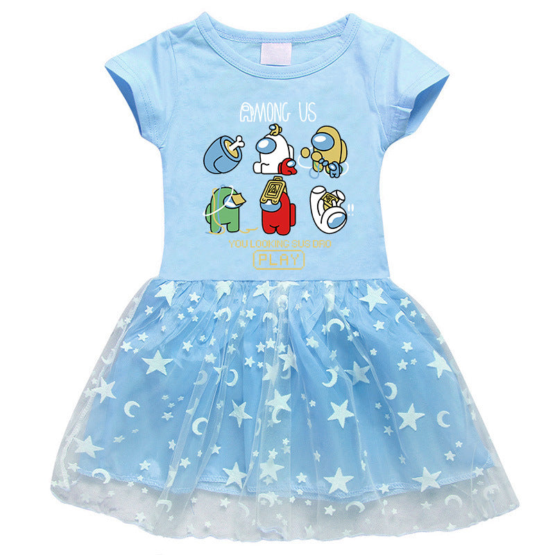 Girls' Half Sleeve Summer Dress