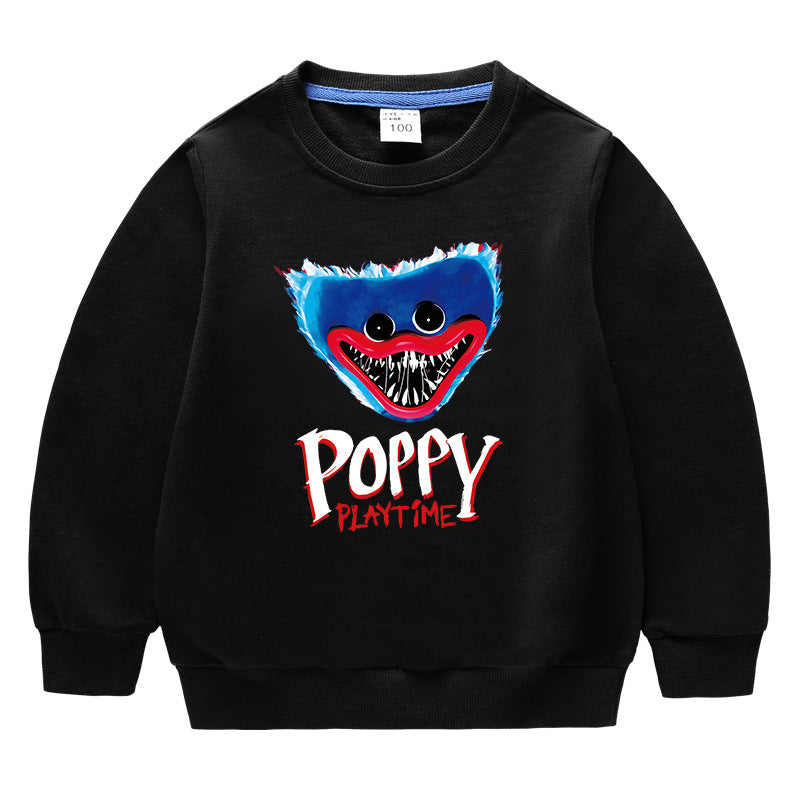 Small and medium-sized children's clothing round neck hoodie for children
