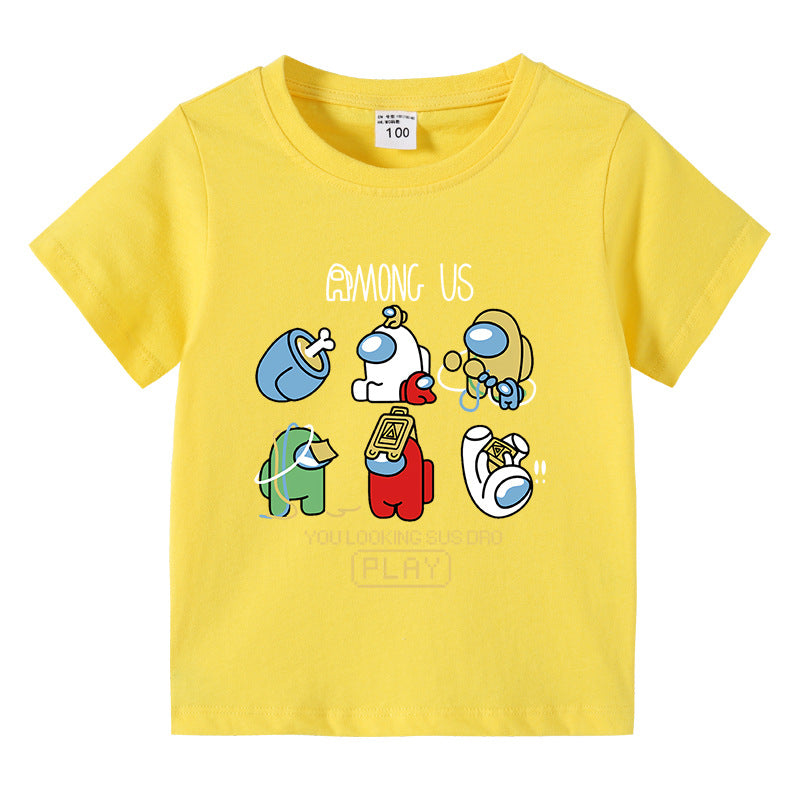 Children's summer short sleeved T-shirt