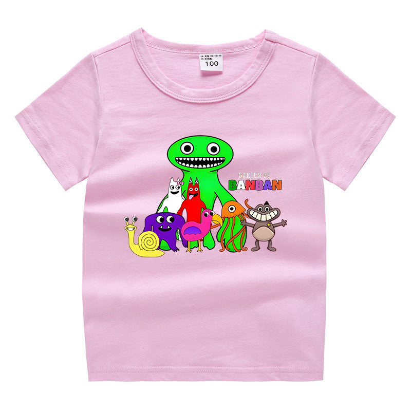 Children's summer clothing short sleeved T-shirt for men and women