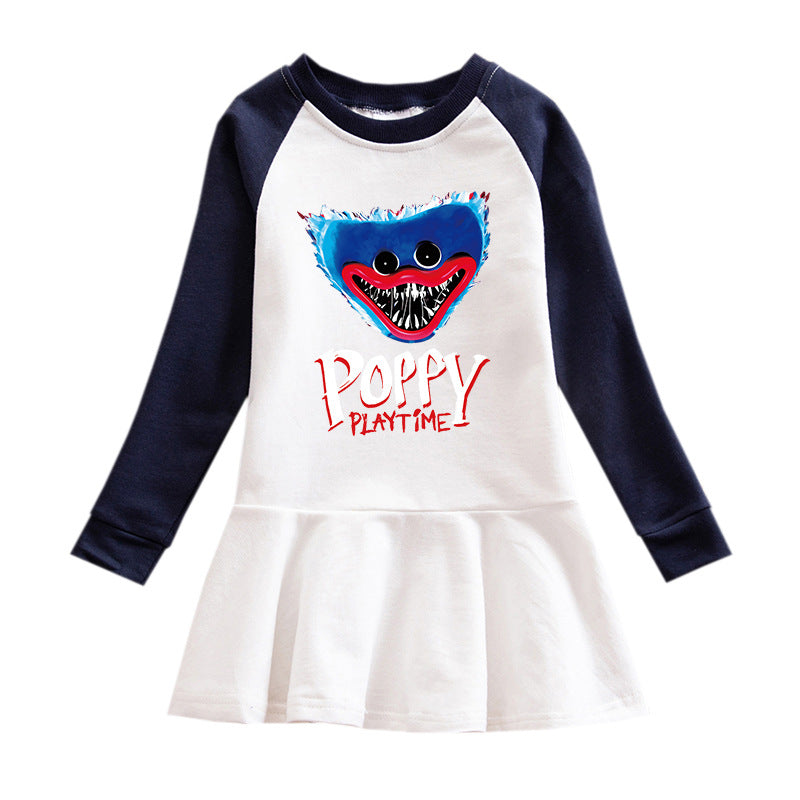 Cartoon hoodie girl dress