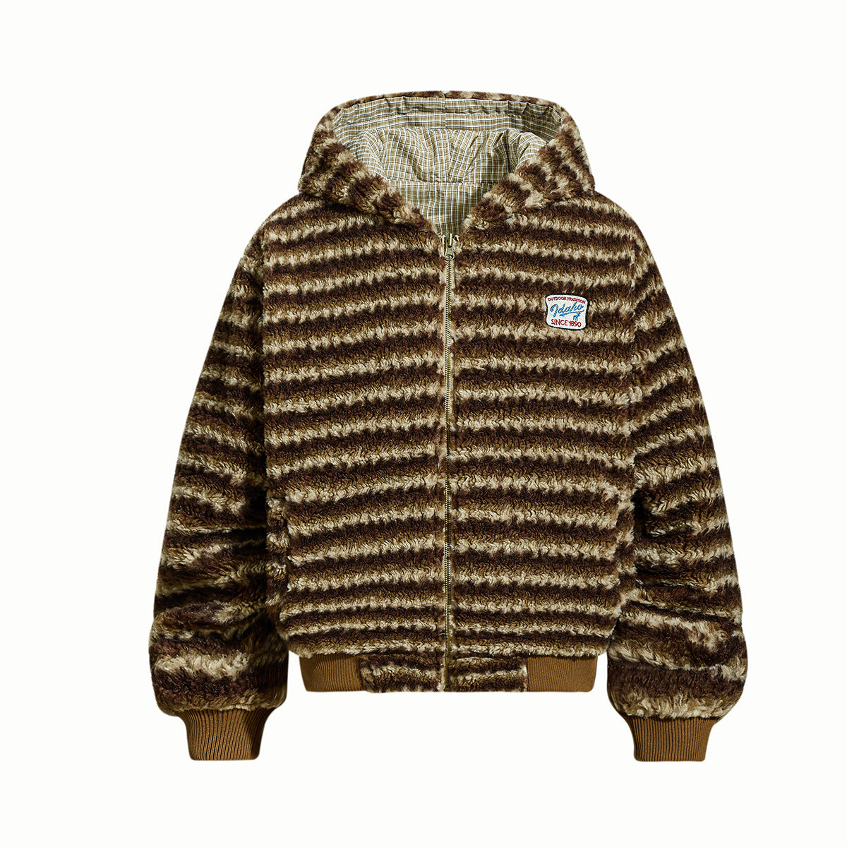Baseball hooded cotton jacket