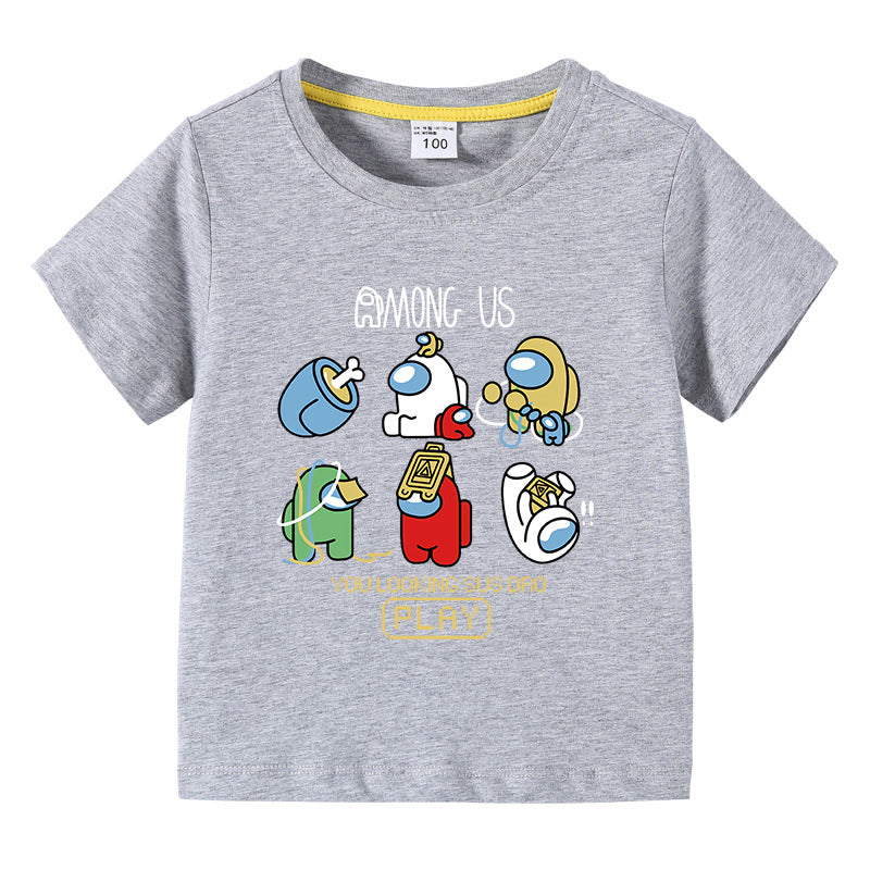 Children's summer short sleeved T-shirt
