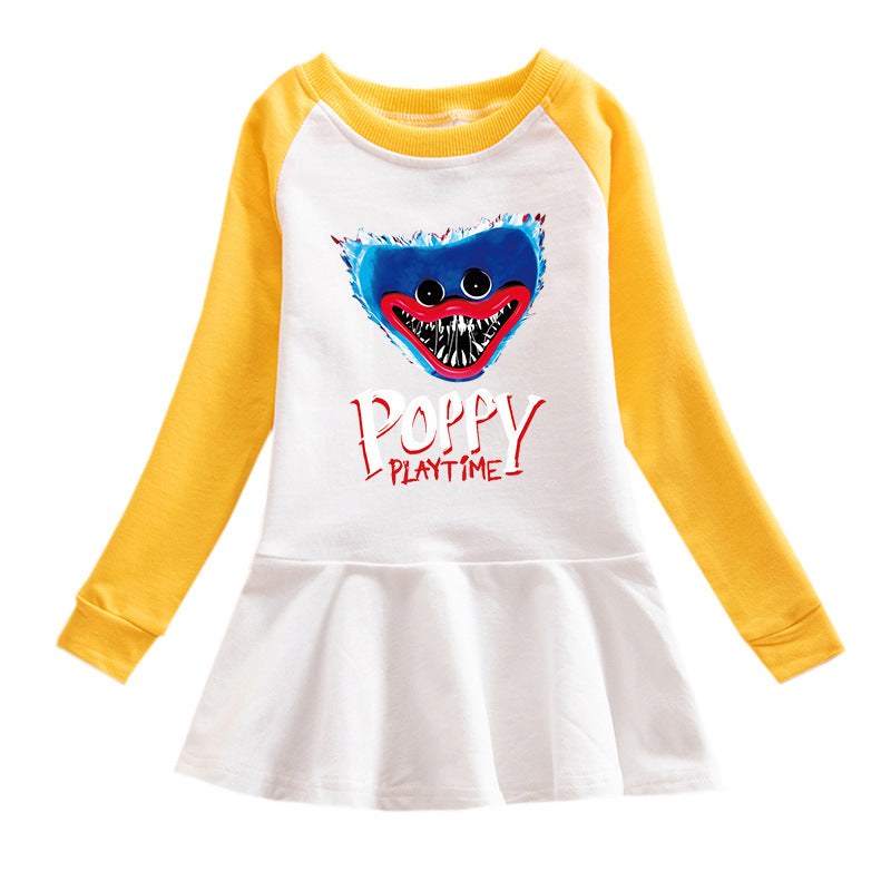 Cartoon hoodie girl dress