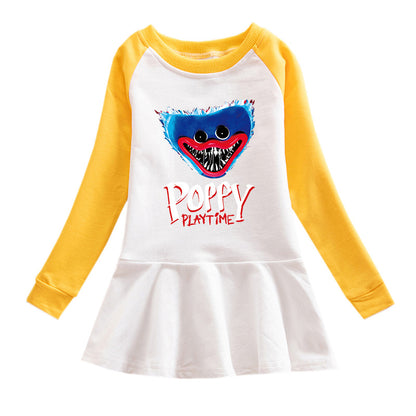 Cartoon hoodie girl dress