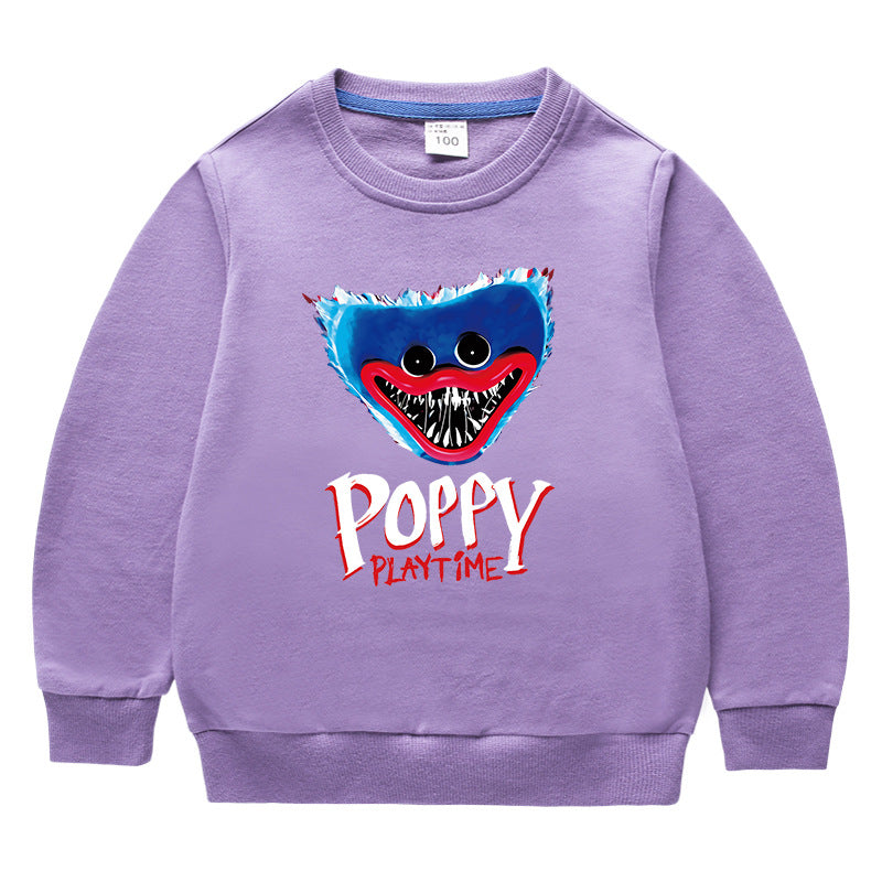 Small and medium-sized children's clothing round neck hoodie for children