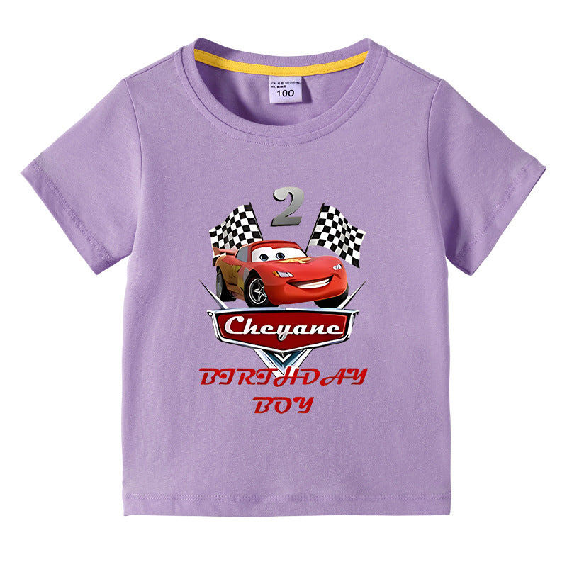 Children's summer short sleeved T-shirt