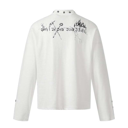 Skeleton Mystery Man Printed Long Sleeve