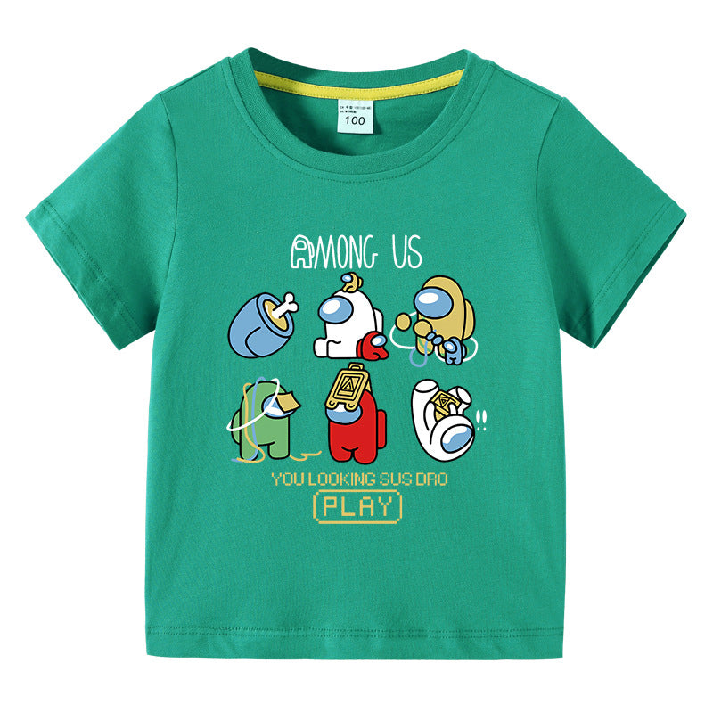 Children's summer short sleeved T-shirt