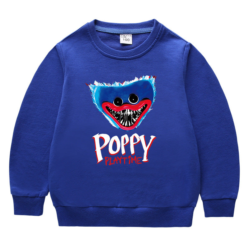 Small and medium-sized children's clothing round neck hoodie for children