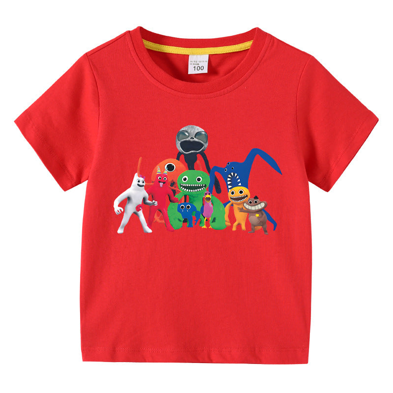Children's summer short sleeved T-shirt