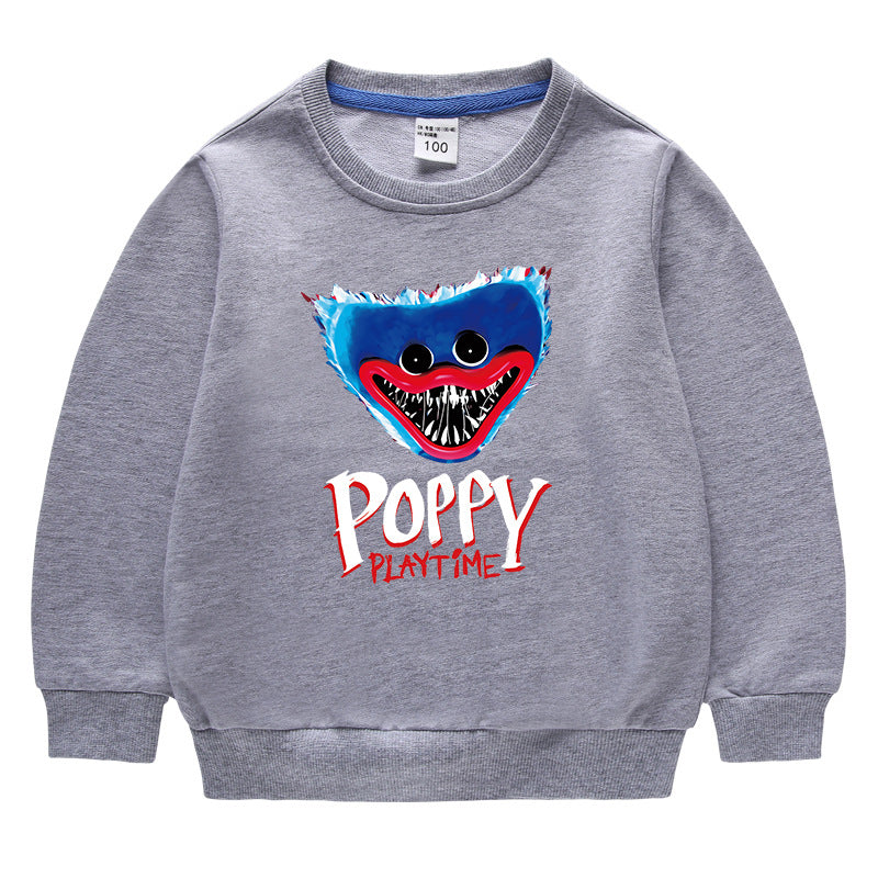 Small and medium-sized children's clothing round neck hoodie for children