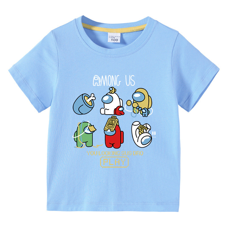 Children's summer short sleeved T-shirt