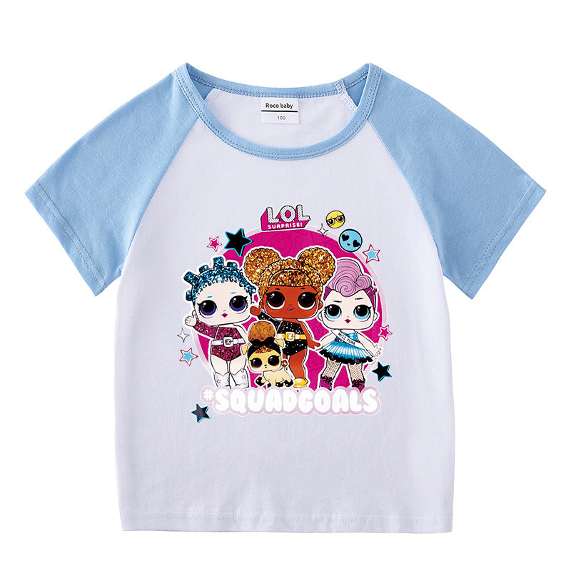 Summer short sleeved T-shirt for boys and girls
