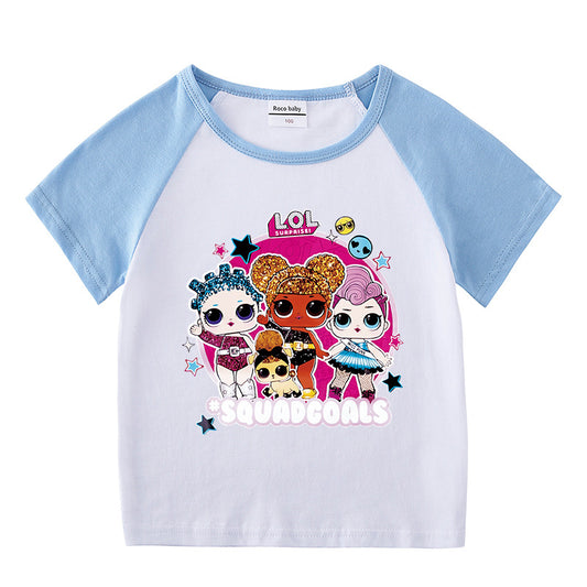 Summer short sleeved T-shirt for boys and girls