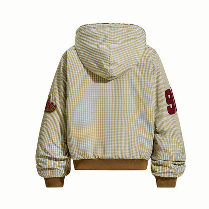 Baseball hooded cotton jacket