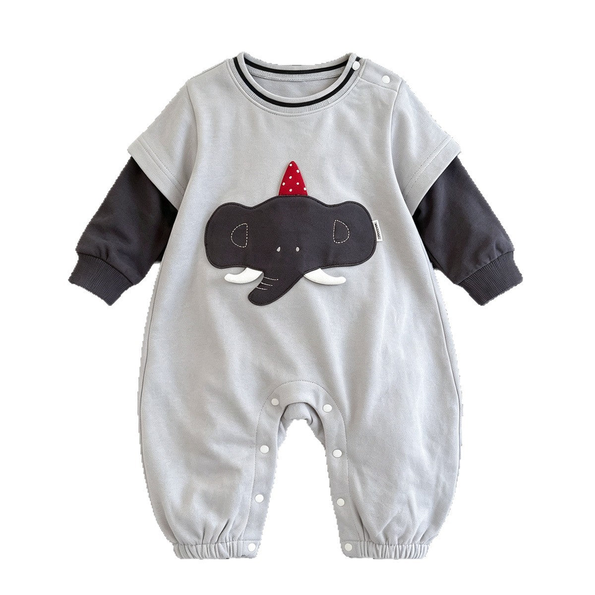 Cartoon Long Sleeve Romper for Baby Boys Crawling Suit