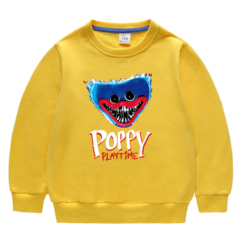 Small and medium-sized children's clothing round neck hoodie for children