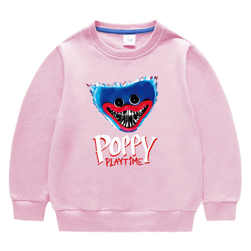 Small and medium-sized children's clothing round neck hoodie for children