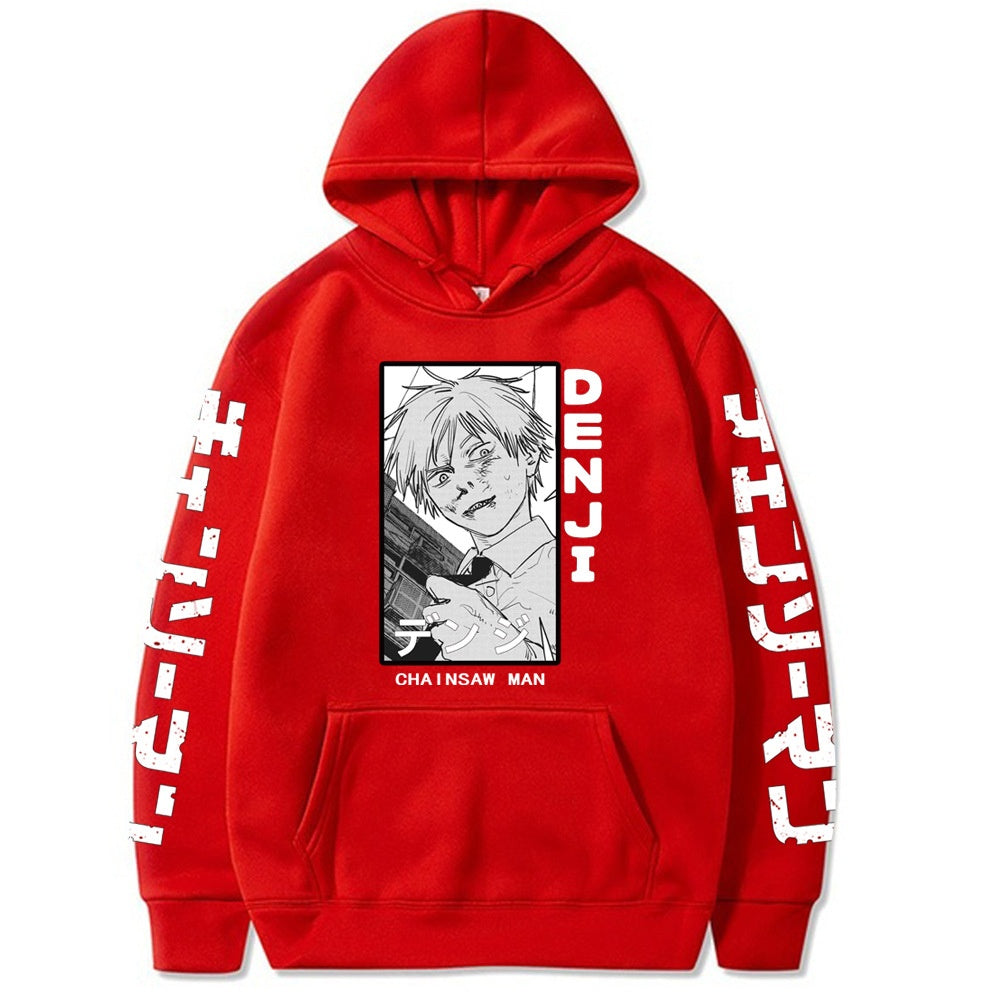 Chainsaw Man Printed Hooded Sweatshirt