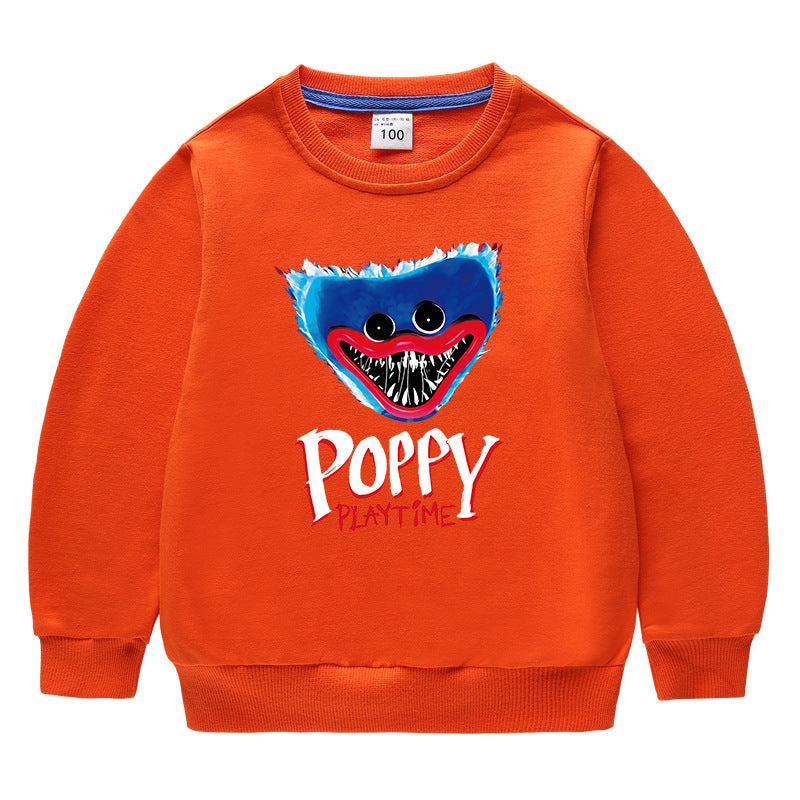 Small and medium-sized children's clothing round neck hoodie for children