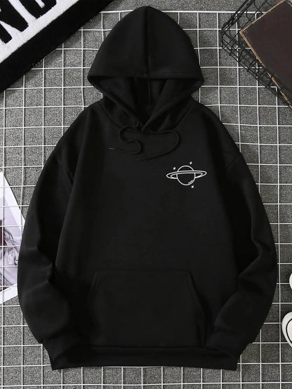 Planetary Orbit Personality Graphic Hoodies Men Fashion S-XX
