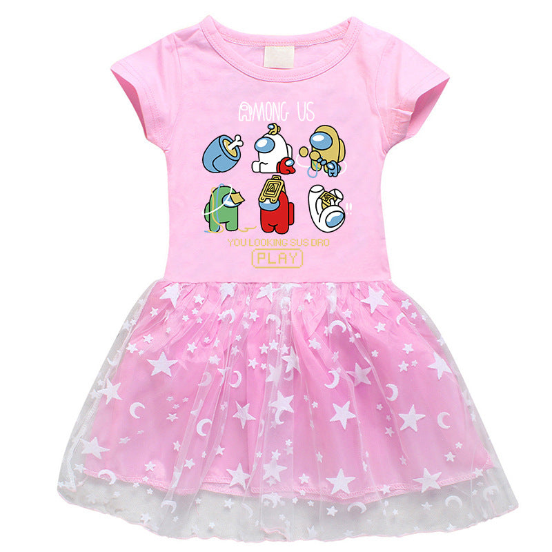 Girls' Half Sleeve Summer Dress