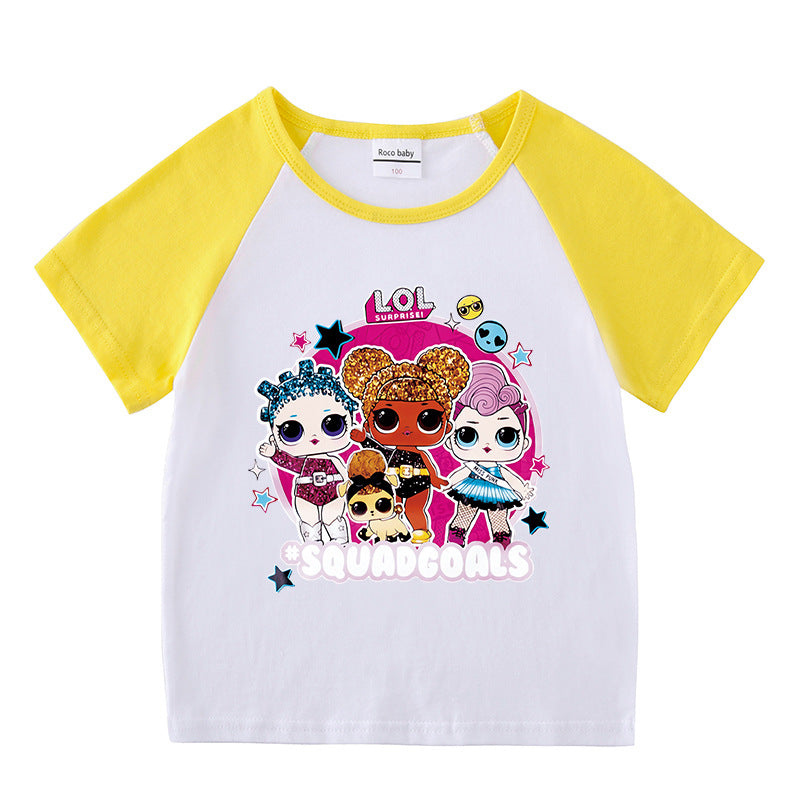 Summer short sleeved T-shirt for boys and girls